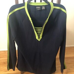 Navy Combo Lime-Trim Pullover Jersey